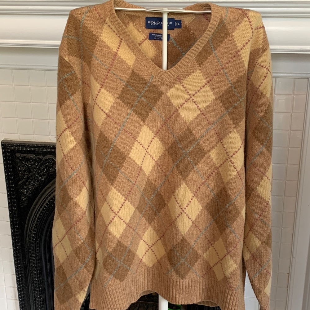 Polo Golf lambs wool alpaca and cotton men’s sweater. Never worn. 379 retail